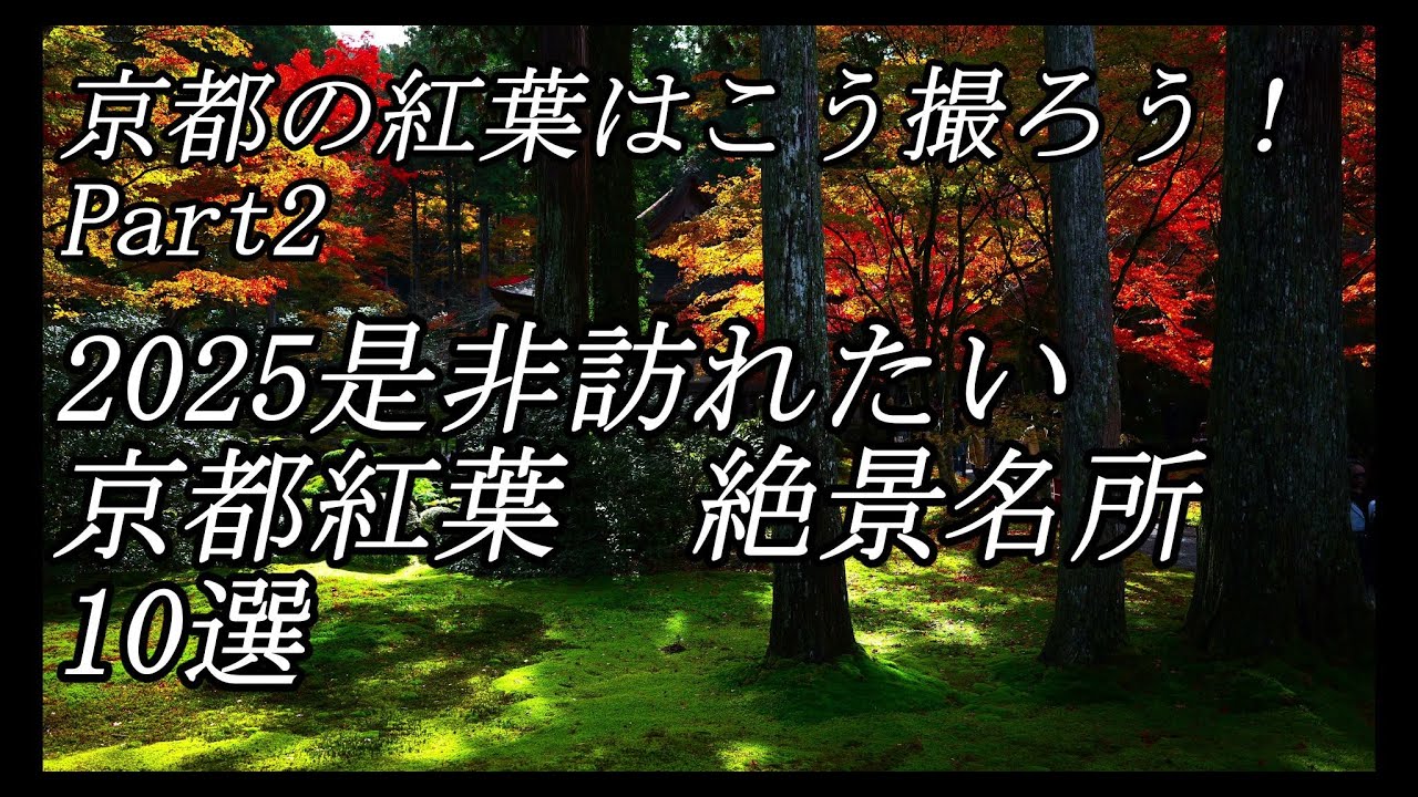 2025絶対行きたい京都紅葉名所10選　京都の紅葉はこう撮ろう！Part2.   Top10 Must see Autumn Leaves spot in Kyoto, Japan