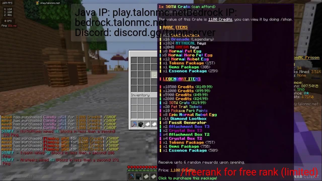 THE BEST *NEW* OP MINECRAFT PRISON SERVER! (Minecraft Prisons!) | NEED STAFF | FREE RANKS | 2026