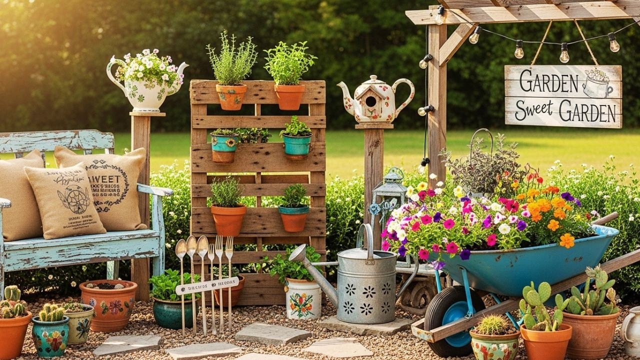 ♻️ Don’t Throw It Away! 10 Upcycled Farmhouse Garden Decor Ideas You Can Make!