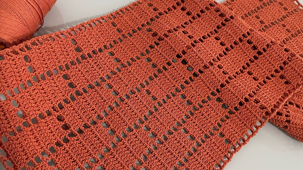 Base de crochê Tijolinho simples retangular aula passo a passo completa