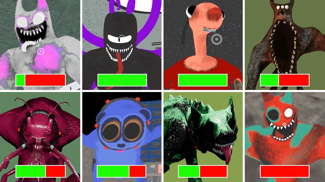 Garten of Banban 8–9: All Boss Jumpscares & Death Scenes (Health Bar | Bright Mode)