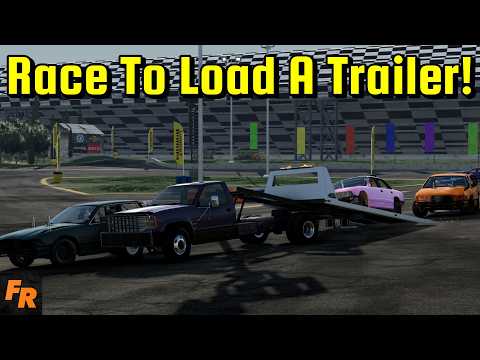 Race To Load A Trailer! - BeamNG Drive