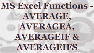 Famous MS Excel Function - AVERAGE, AVERAGEA, AVERAGEIF & AVERAGEIFS Profile