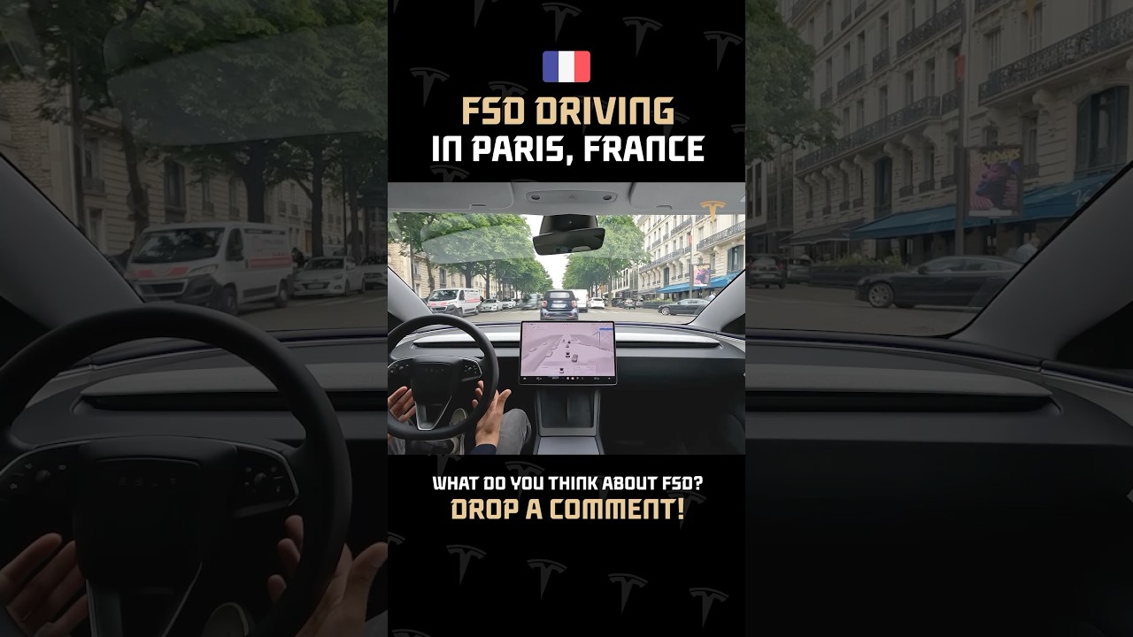 TESLA FSD DRIVING IN FRANCE