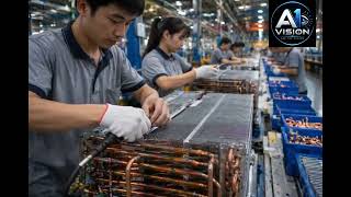 How AC outdoor unit is manufactured in factory 😱