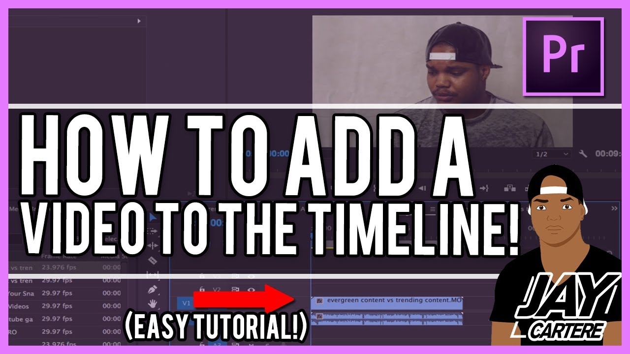 Adobe Premiere Pro CC - How To Add A Video To The Timeline - How To ...