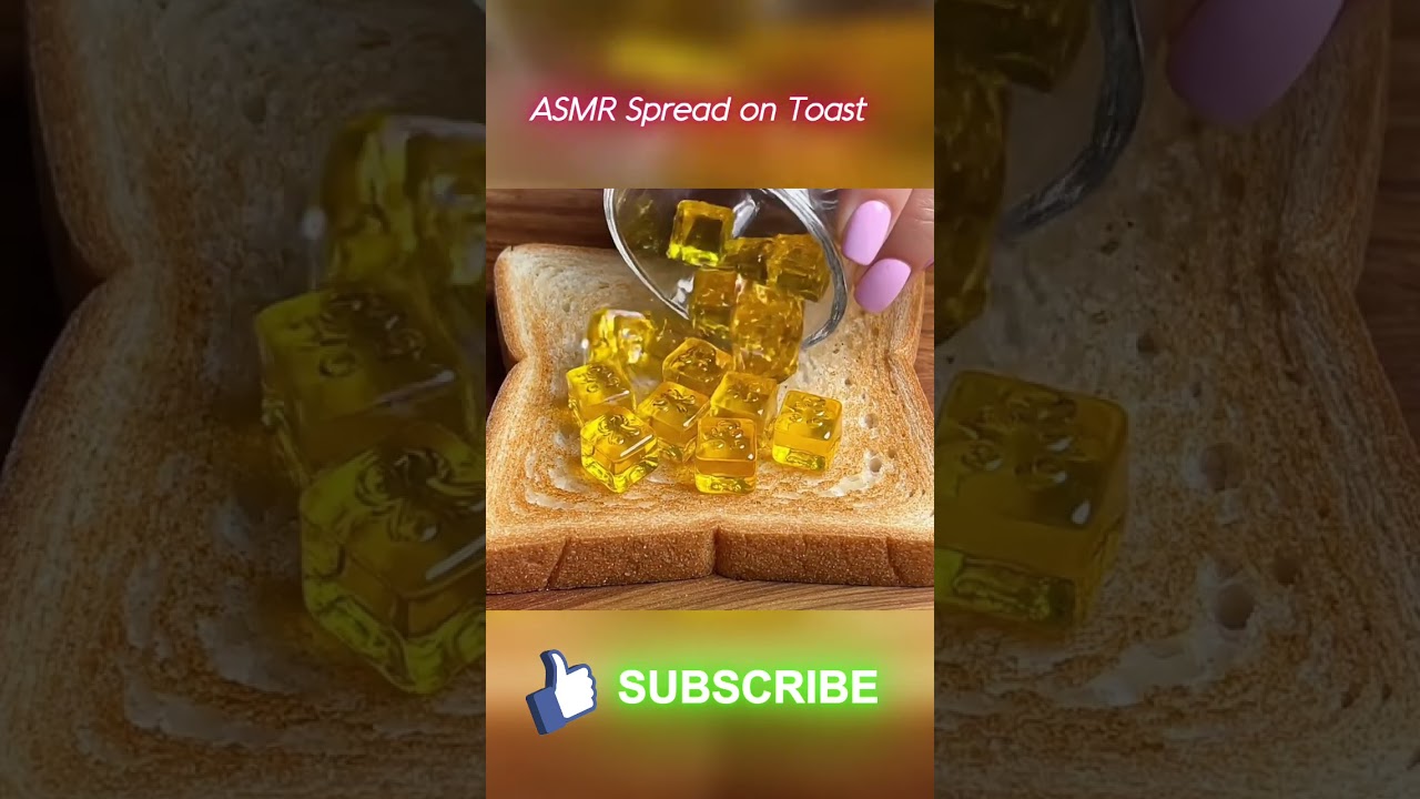 AI ASMR Spreading Social Media Logos Messenger, Snapchat, Linkedin On Toast | Part 3