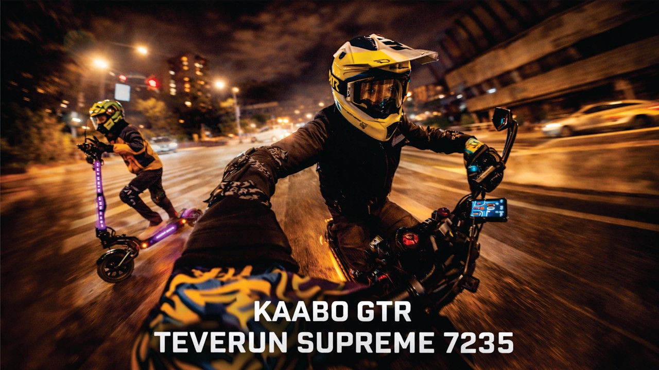 Teverun Supreme 2025 (New Version) VS Kaabo Wolf King GTR _ Drag Race _ ელ/სკუტერების დრაგი