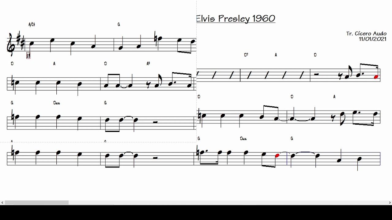 A Mess of Blues - Elvis Presley 1960 (Tenor Sax Bb) [Sheet music]