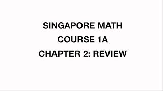 Chapter 2: Number Lines and Negative Numbers - Review (Course: 1A - Singapore Math) – grade 6