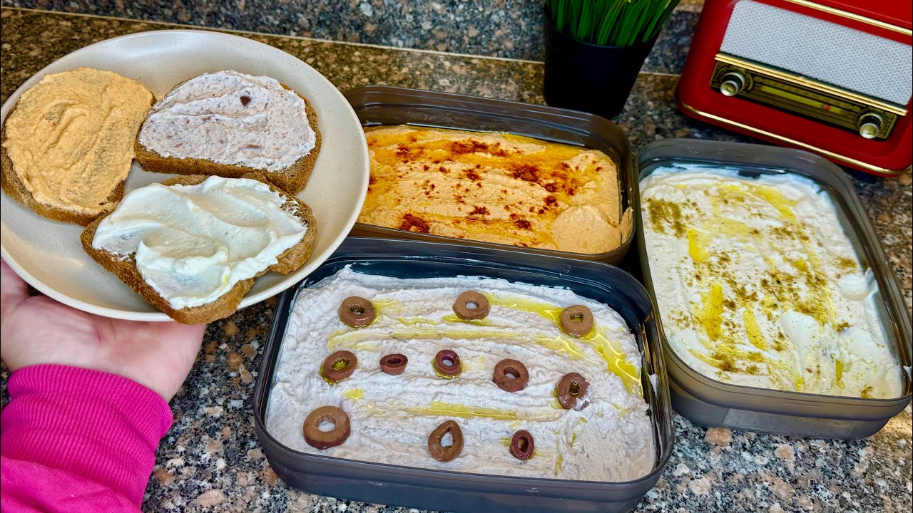 3 نكهات مختلفه من الجبنه القريش لسندوتش جديد كل يوم 👌🏻وصفات الانش بوكس 