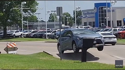 Car goes airborne in Missouri as road buckles from extreme heat