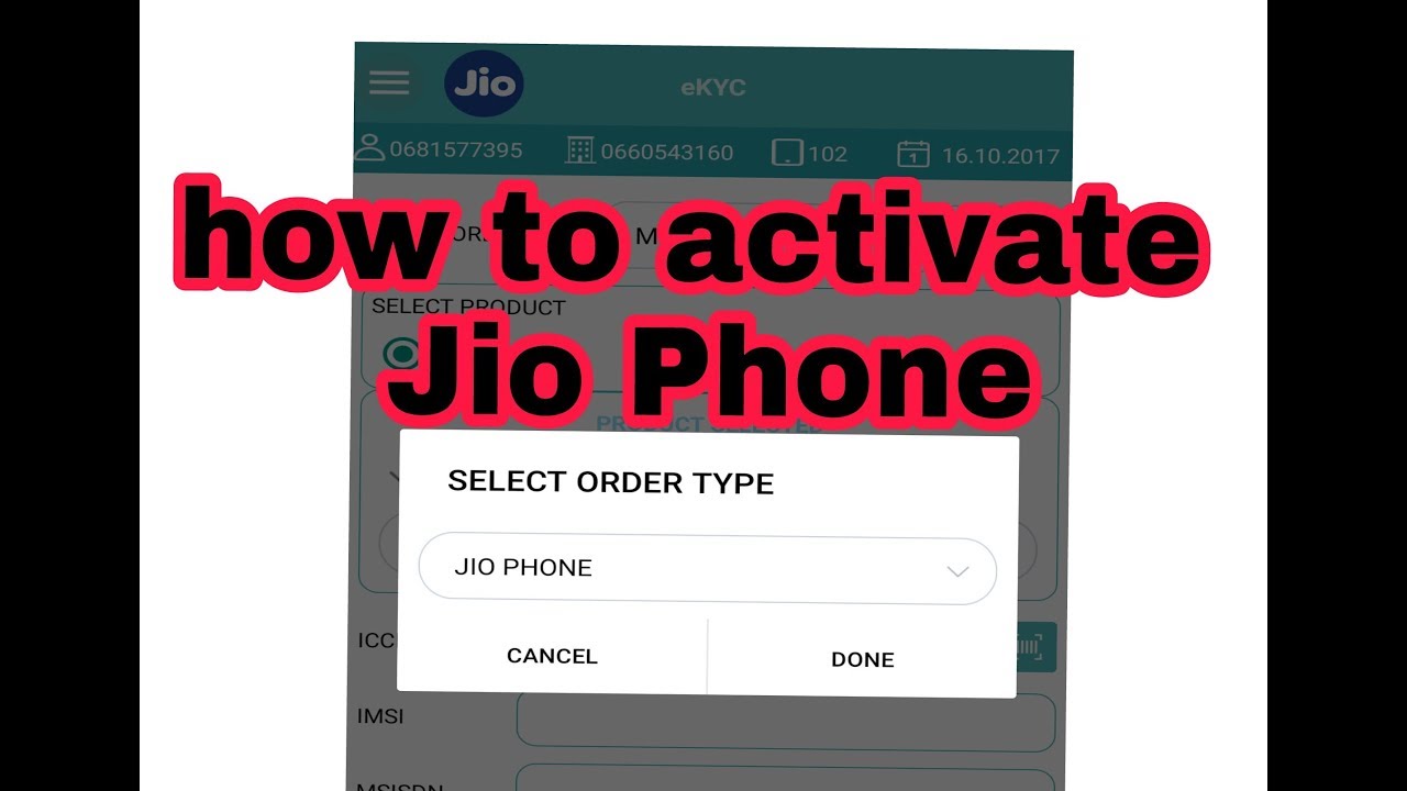 How to activate Jio phone from Jio POS plus 10.1.7