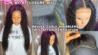 How to : DIY make a 6 by 6 curly Hairblend wig from scratch | very
