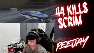 ELV.PEEJAY GOT 44 KILLS IN SCRIMS!!! FENNEC GAMEPLAY!