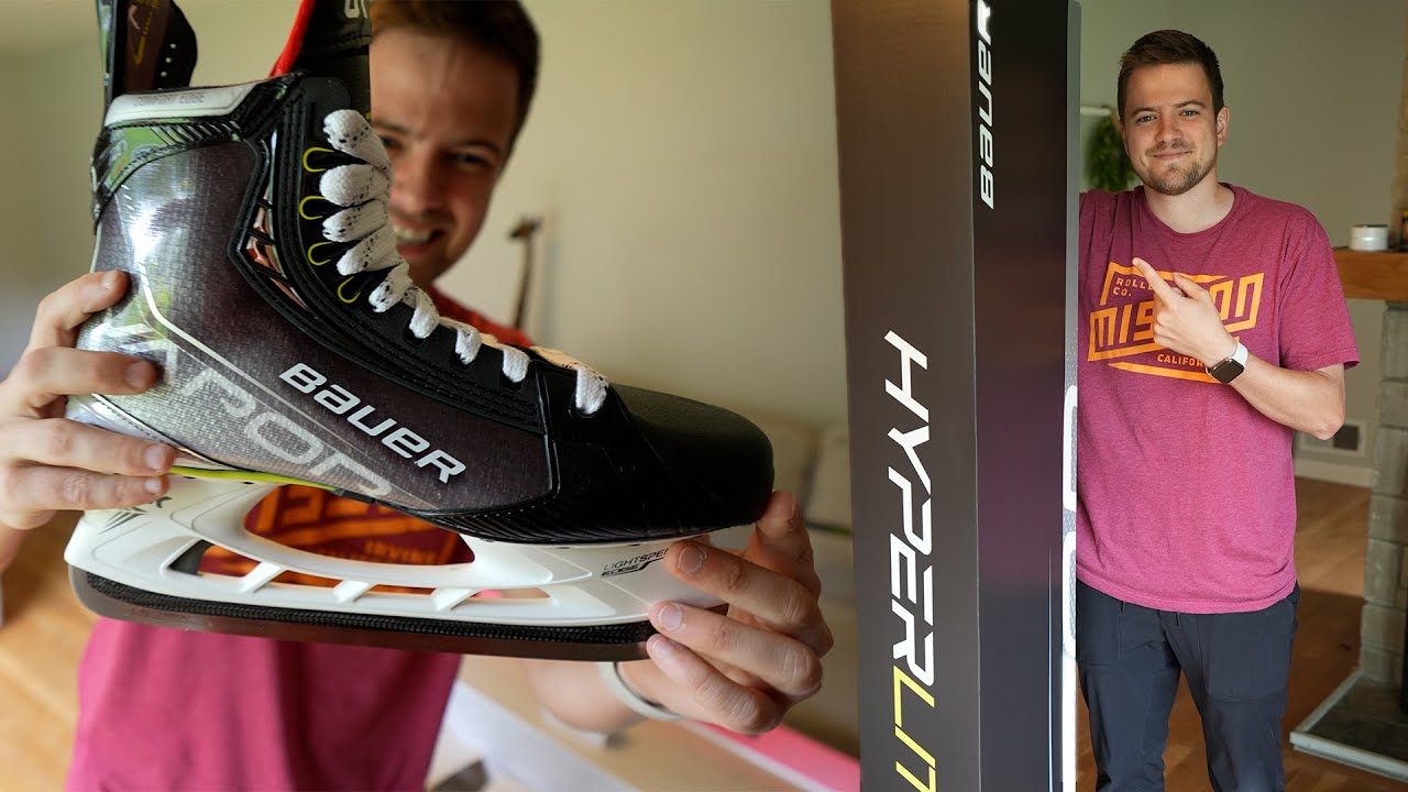 BAUER VAPOR HYPERLITE STICK and SKATES *UNBOXING*