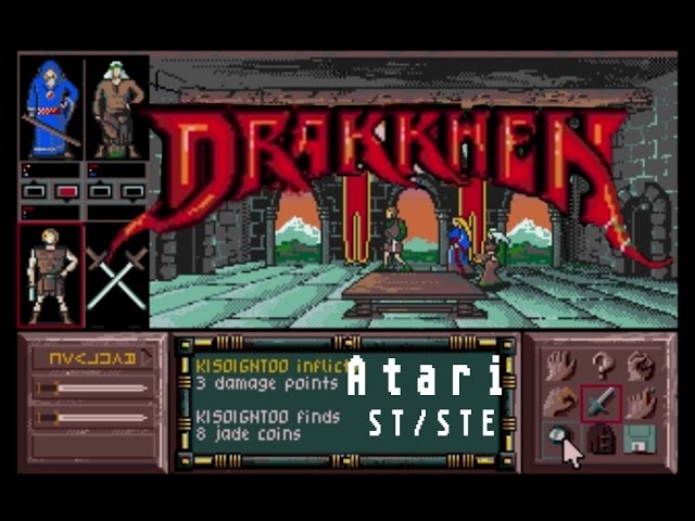 Jeu Drakkhen - Version Française Big Box Pour Atari ST - État Bon - Collector Rétro