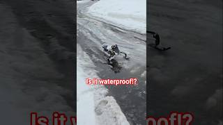 #testing to #see if #this #3D #printed #electric #rc #snowmobile #is #waterproof #fun #design #snow