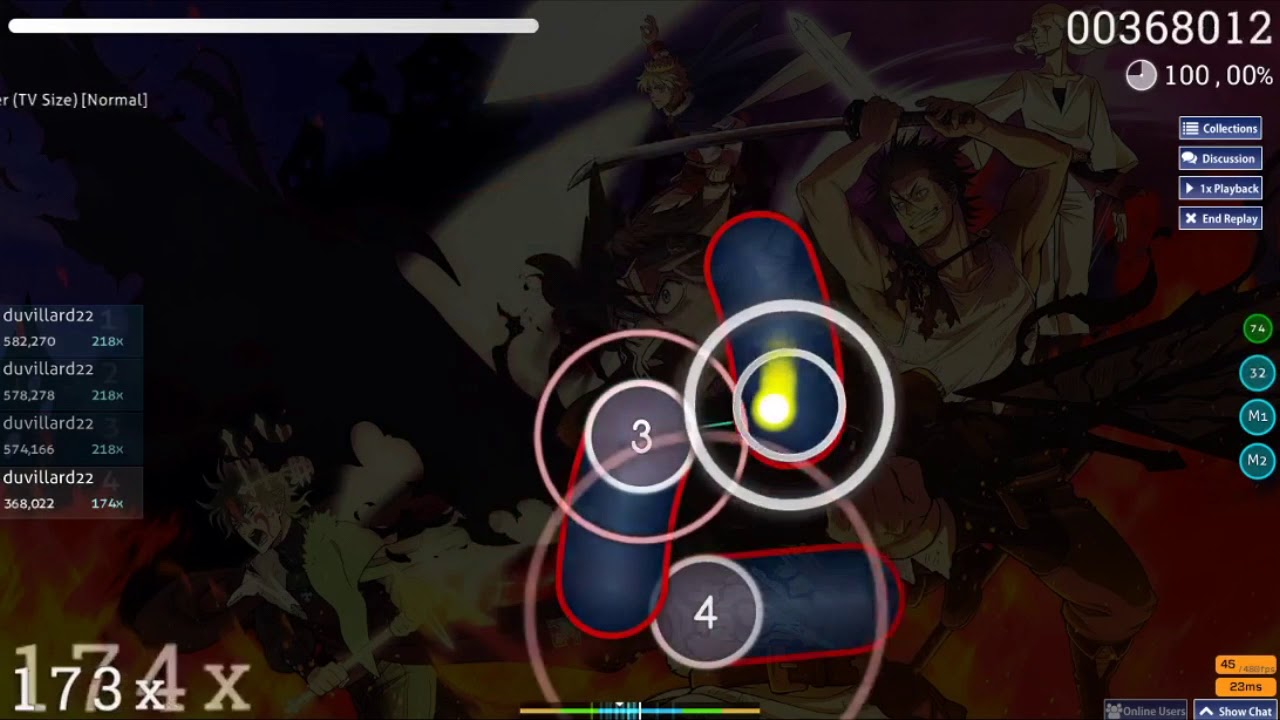 Black clover осу карта