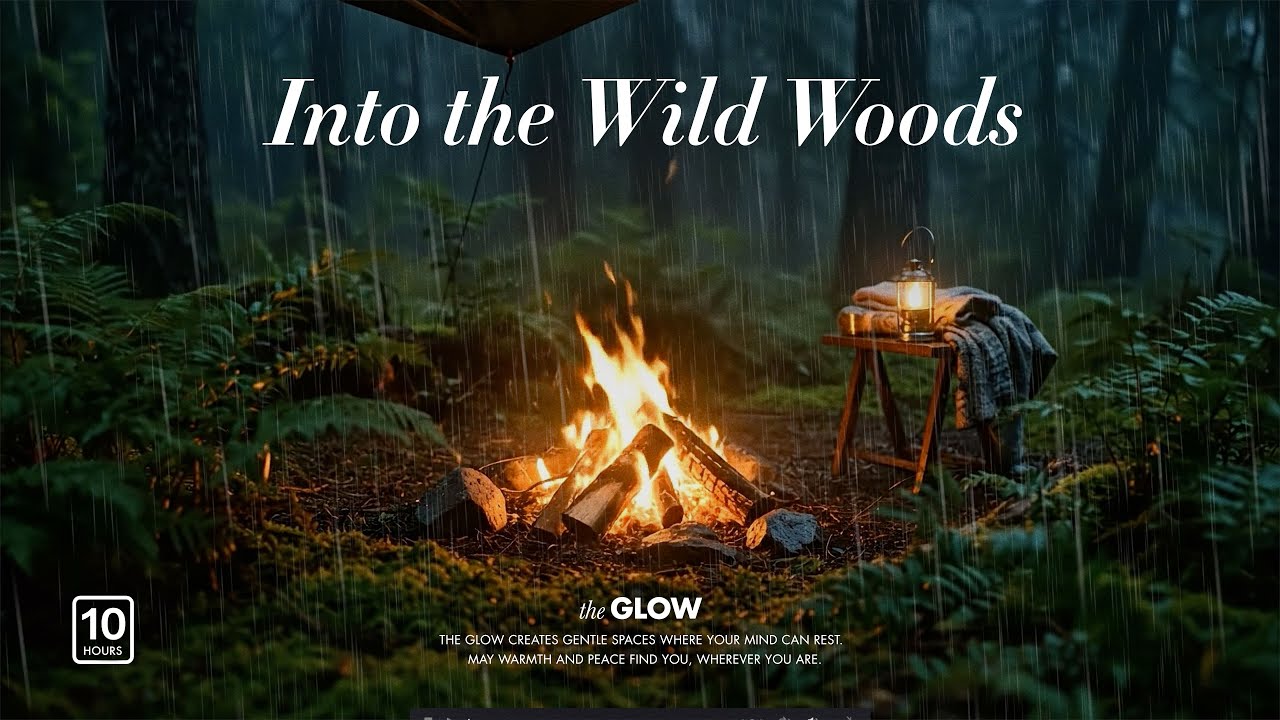 🌧️🔥 Unwind with a Campfire in a Rainy Canadian Forest | Rain on Tent & Crackling Fire Ambience