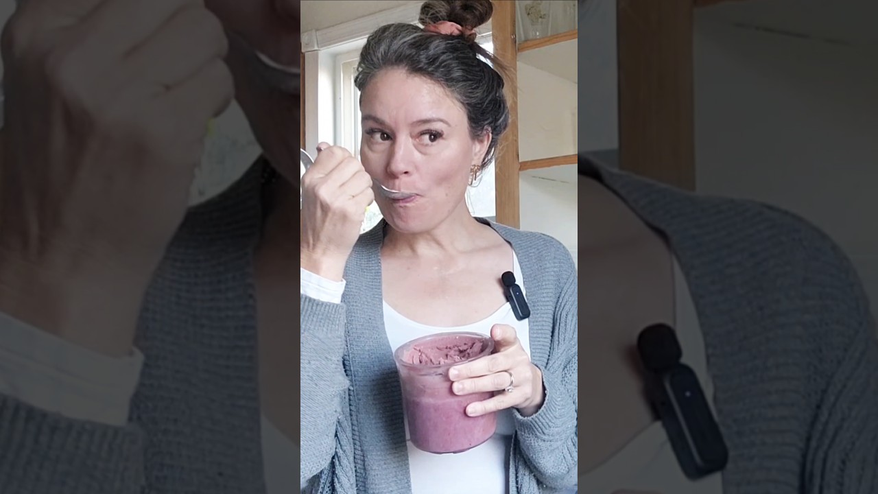 Creamy & delicious black cherry ice cream in the Ninja CREAMi