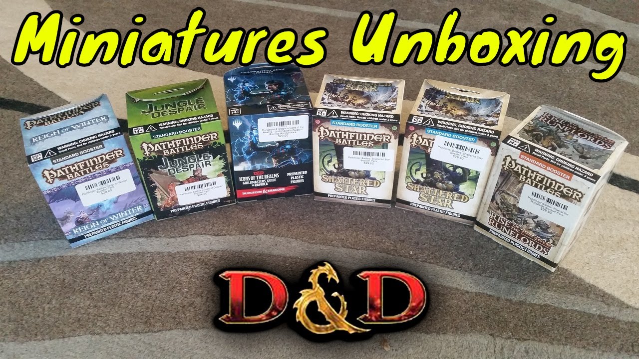 Mixed D&D and Pathfinder Miniatures Unboxing