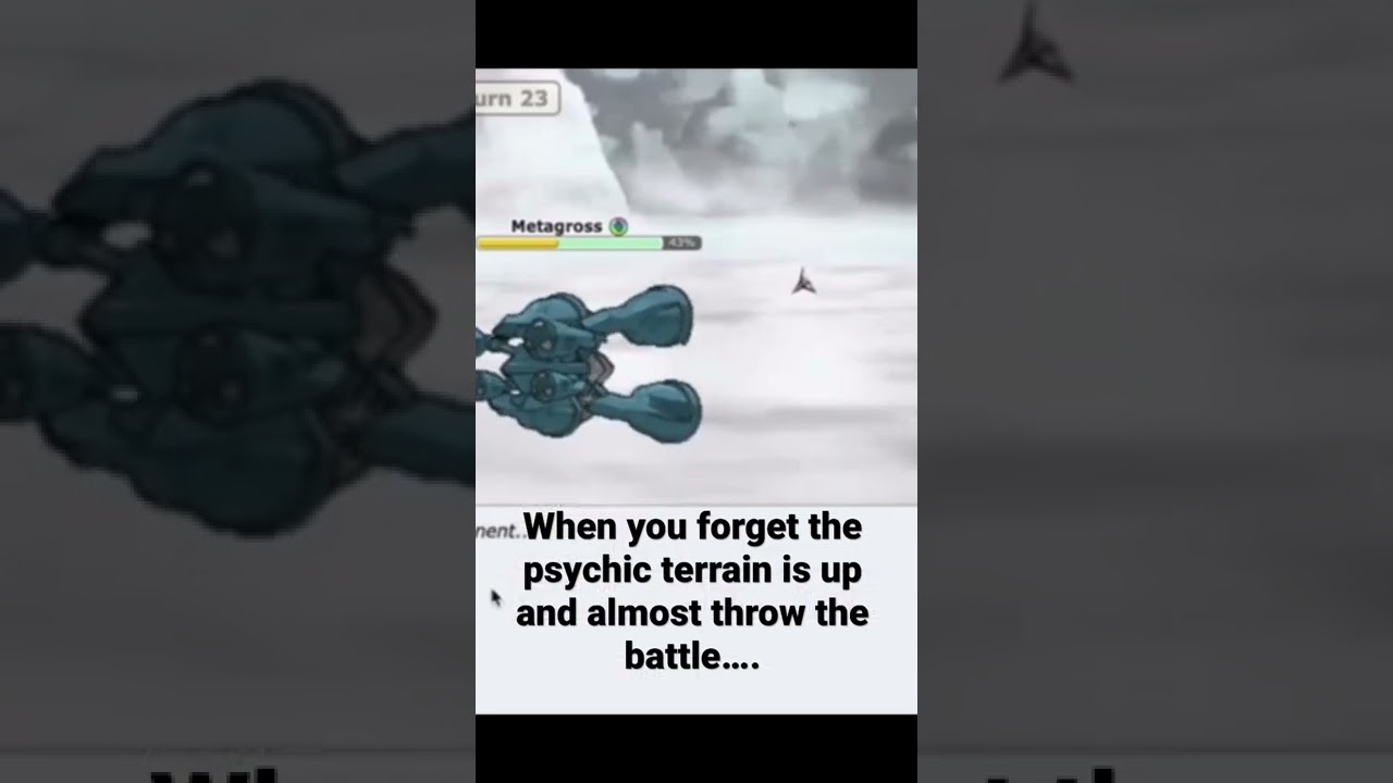 Don’t use a priority move in the psychic terrain! Mega Metagross for the win! Pokémon showdown!