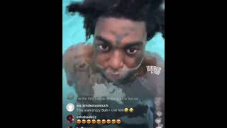 KODAK BLACK BLOWS BUBBLES IN POOL!!!