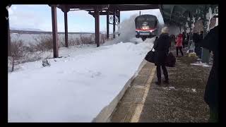 Amtrak Train Plowing Through Snow but Lacrimosa is playing
