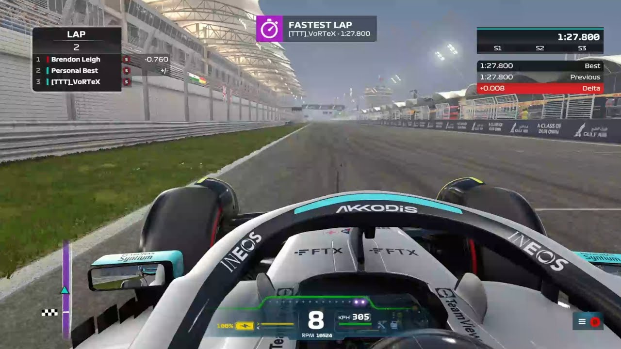 F1 22 Bahrain International Circuit Time Trial Hot Lap + Setup (