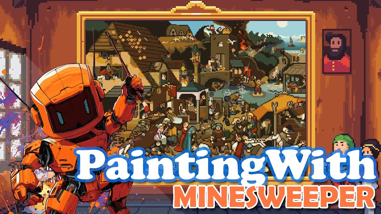 I REVEAL a MEDIEVAL MASTERPIECE one tile at a time | Picross x Minesweeper