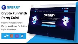 🔥 Perry Coin HTML5 &amp; Tailwind CSS Template | Meme Crypto Website 🚀🪙