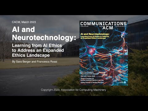 March 2023 CACM: AI and Neurotechnology