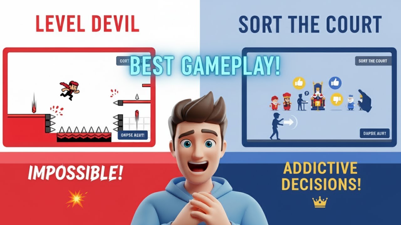 LEVEL DEVIL vs SORT THE COURT – The Most Addictive Games You Can’t Stop Playing!