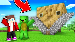 JJ and Mikey Found the UPSIDE DOWN HOUSE in Minecraft Maizen!