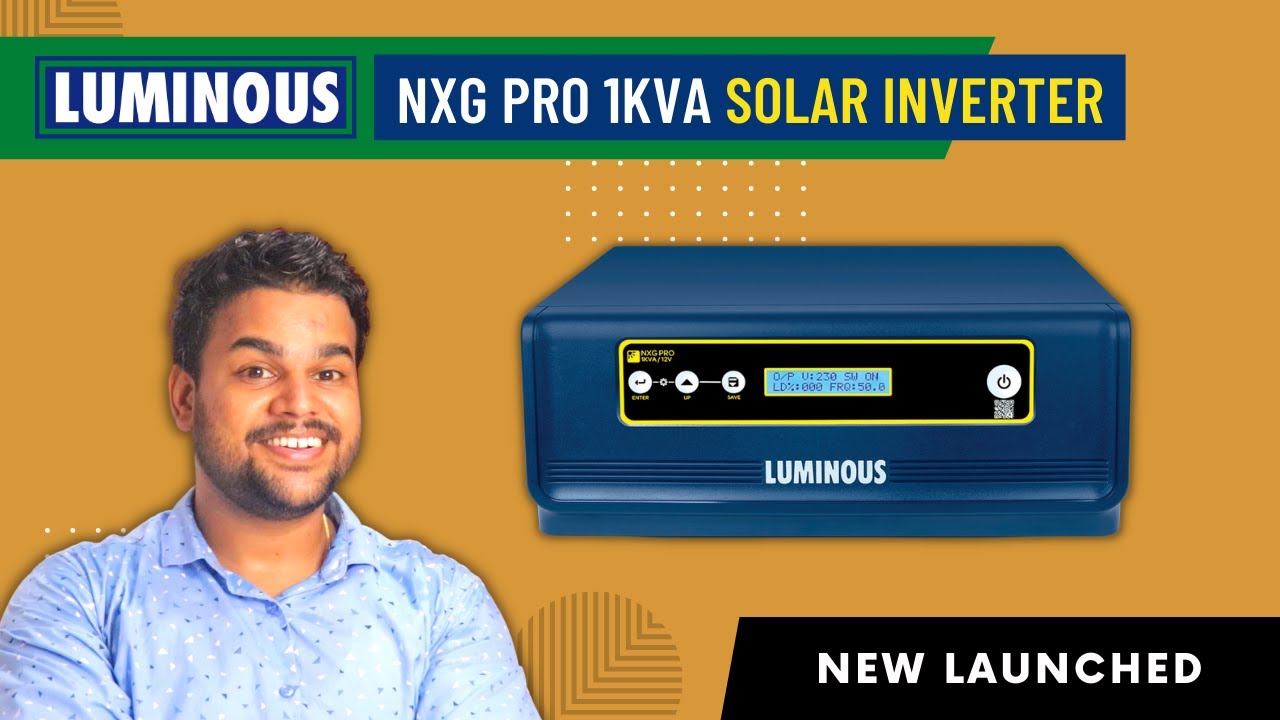 Luminous Solar Inverter | Luminous NXG Pro 1KVA Solar Inverter | Solar Inverter for Home
