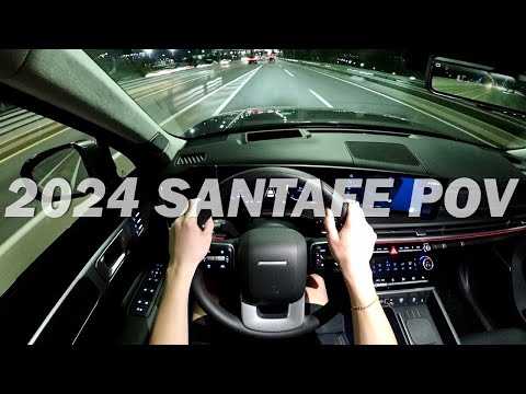 2024 현대 싼타페 풀체인지 야간 주행, Hyundai SANTAFE <strong>2.5T</strong> POV Night Drive