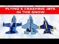 Flying &amp; Crashing RC Jets in the Snow