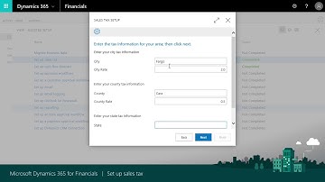 Set up sales tax in Dynamics 365 for Finance & Operations, Business edition