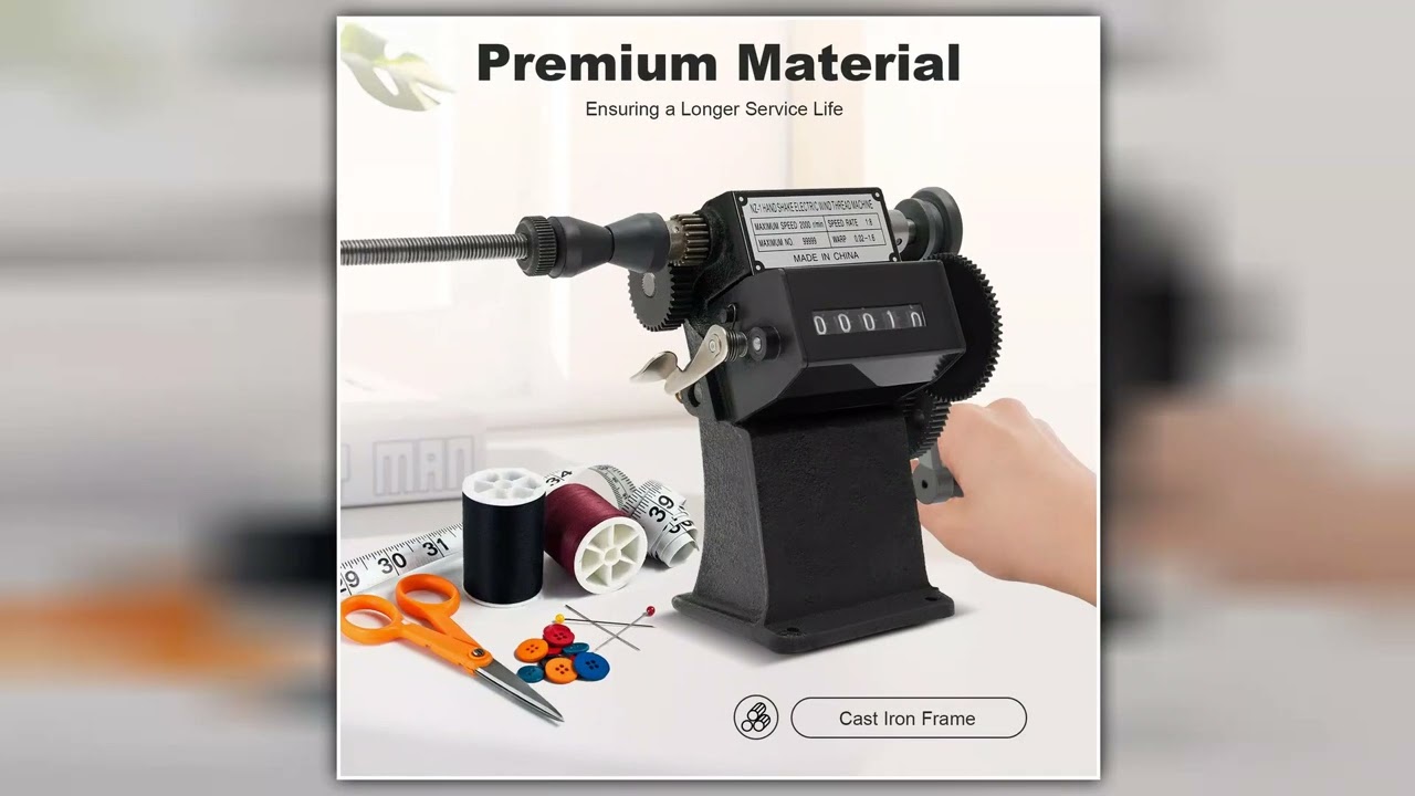 Hand Crank Electric Coil Counter Winder 099999 Manual Coil Winder with Counter Counting Winding Mac