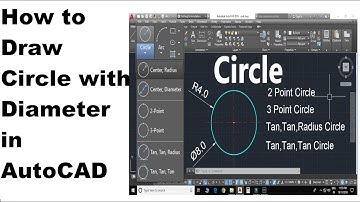 Draw Circle with Diameter in AutoCAD II AutoCAD Tutorial - 33