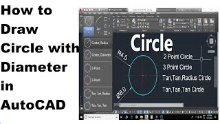 Draw Circle with Diameter in AutoCAD II AutoCAD Tutorial - 33