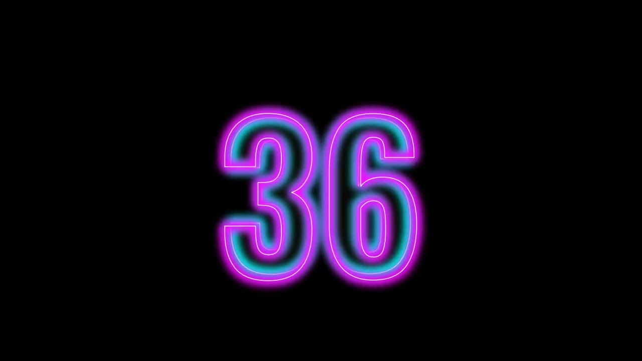 one minute neon light countdown and stopwatch.