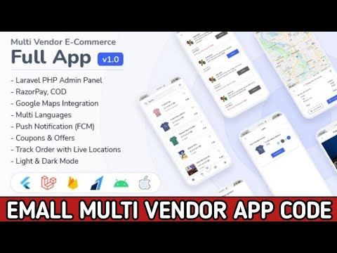 EMall | Multi Vendor E-Commerce Full App Flutter Sourse Code || Make ecommerce app without coding