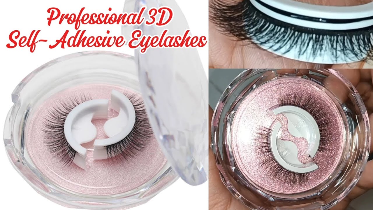 Professional 3D Self-Adhesive Eyelashes with Case False Eyelashes Reusable and Washable Easy to Use