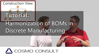 Tutorial: Harmonization of BOMs in Discrete Manufacturing