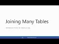 Joining Many Tables (Introduction to Oracle SQL)