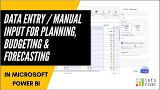 Data Entry / Manual Input for Planning, Budgeting & Forecasting using Microsoft Power BI