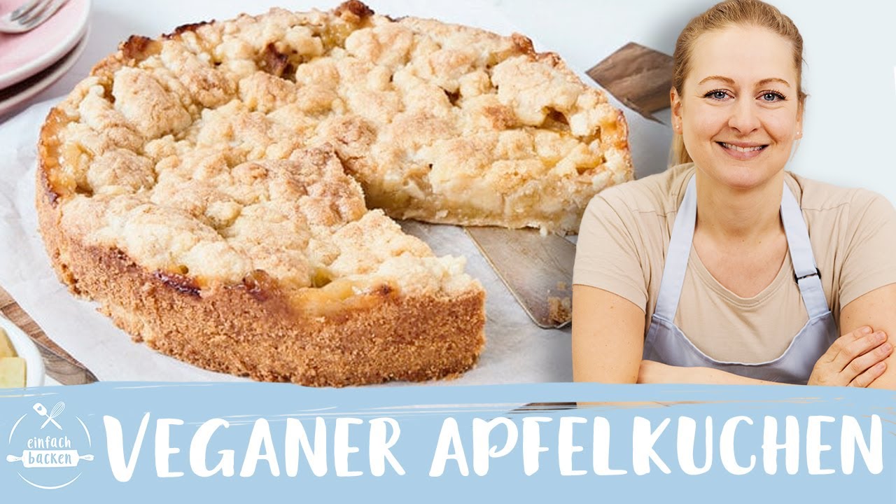 Veganer Apfelkuchen – mit leckeren Streuseln 😍🍎 So saftig und lecker!!! I Einfach Backen