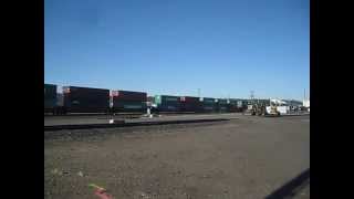 EBD BNSF Stack train passing thru Napa St Junction, Spokane, WA 6/14/15 Profile